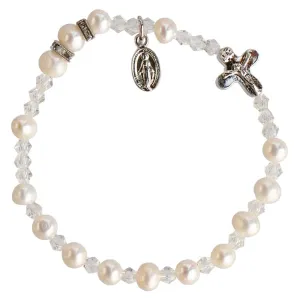 Genuine Pearl Rosary Bracelet 6mm