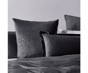 GIOIA CASA Corduroy Velvet Queen Bed Quilt Cover Set - CHARCOAL