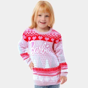 Girls Barbie Christmas Jumper