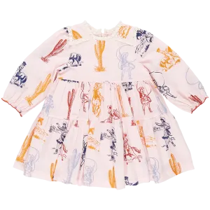 Girls Charlie Dress - Pink Cowgirls