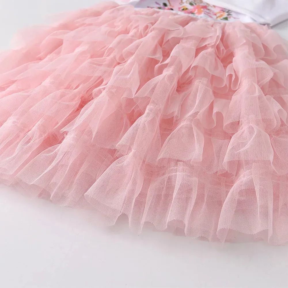 Girls Rabbit Cartoon Dress Kids