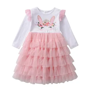 Girls Rabbit Cartoon Dress Kids