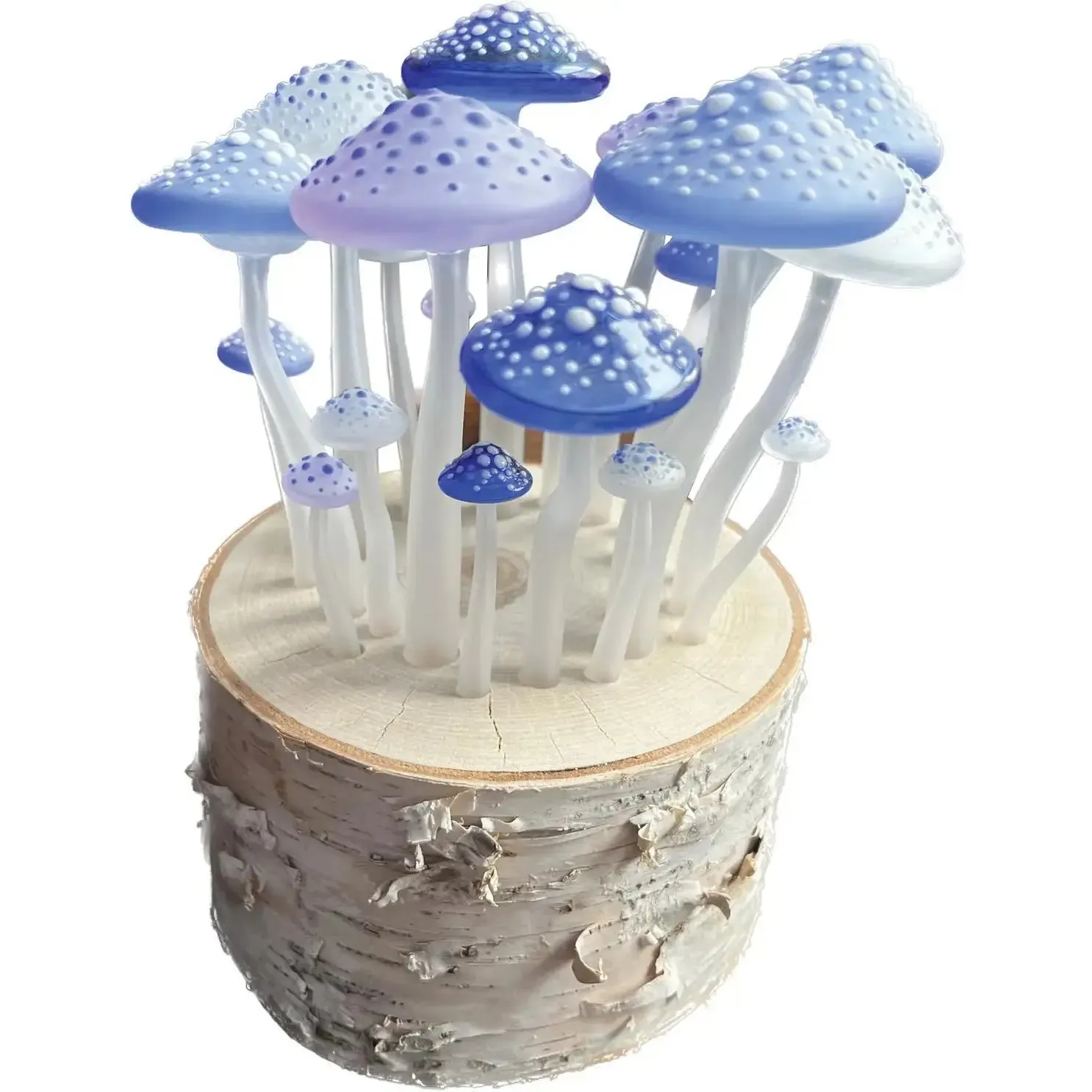 Glass Fairy Ring Mushroom Sculpture Hand-Blown by Sage Churchill-Foster, Sage Studios
