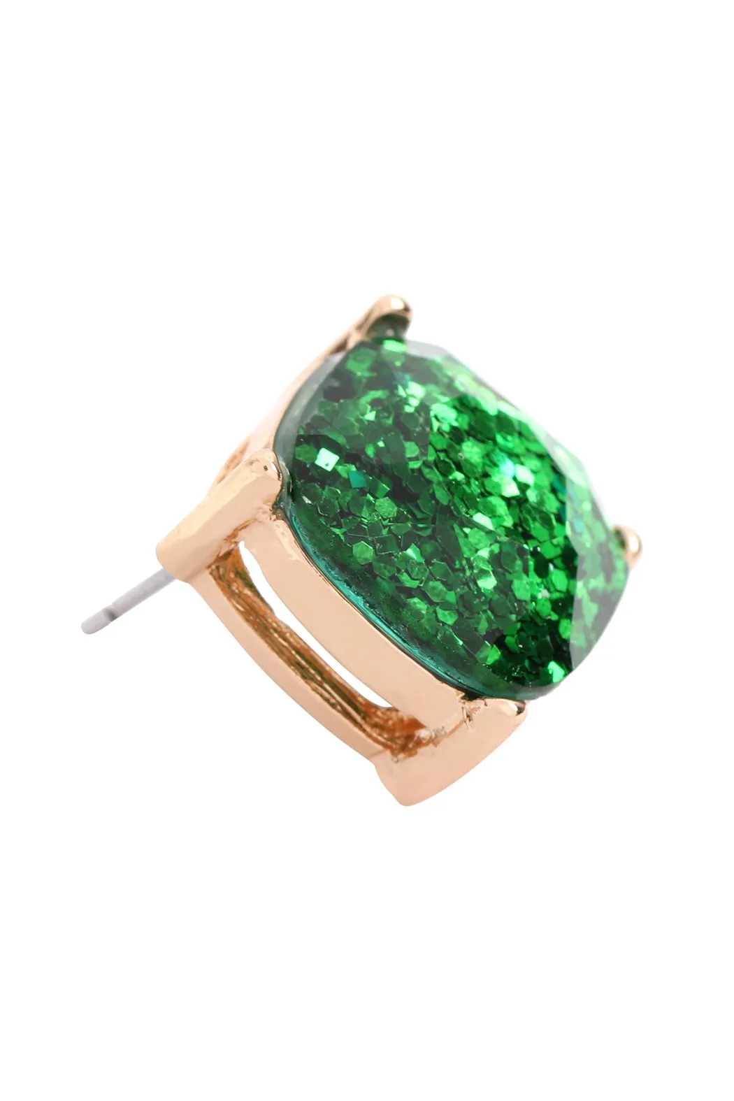 Glitter Epoxy Stud Earrings- 13 Colors