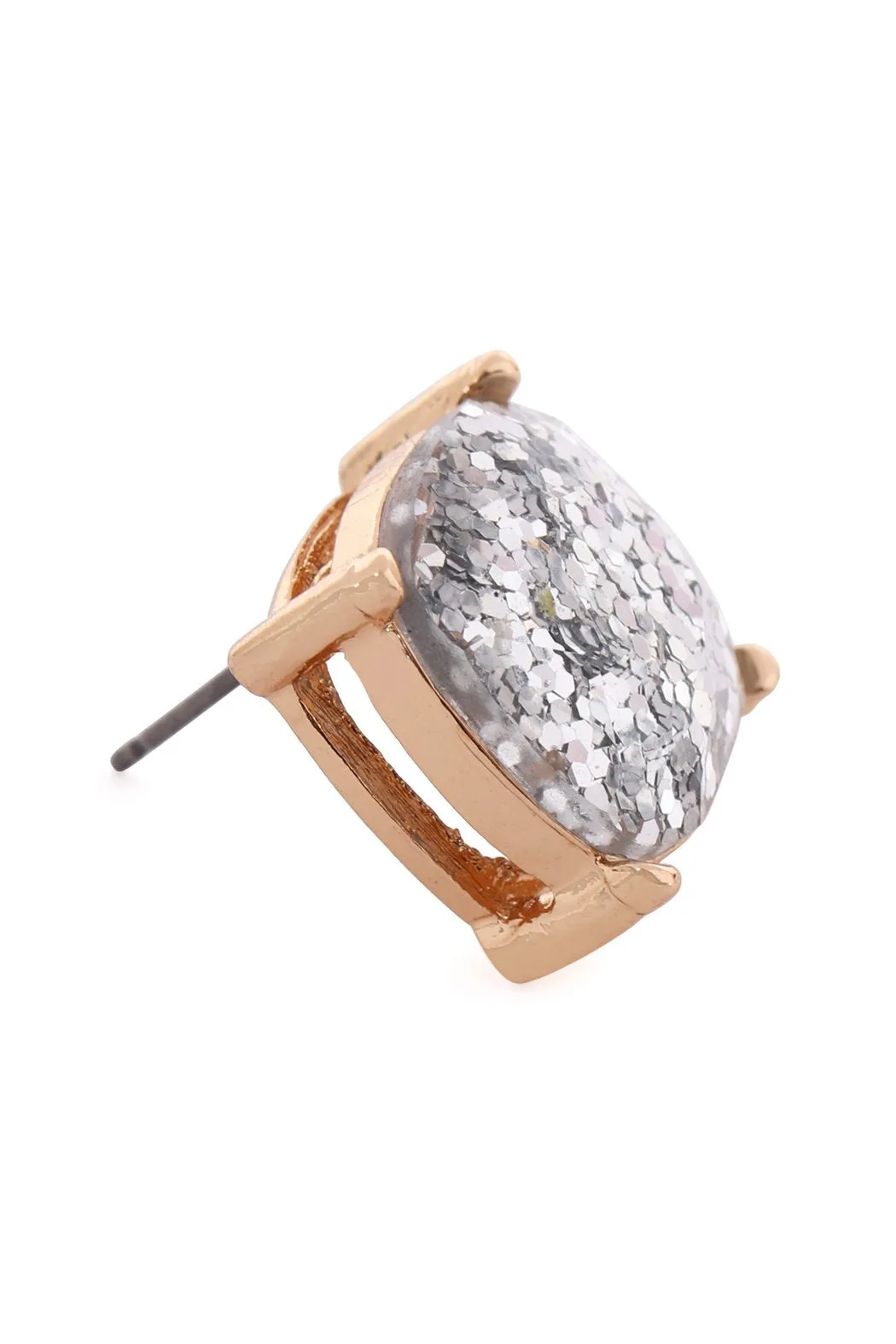 Glitter Epoxy Stud Earrings- 13 Colors