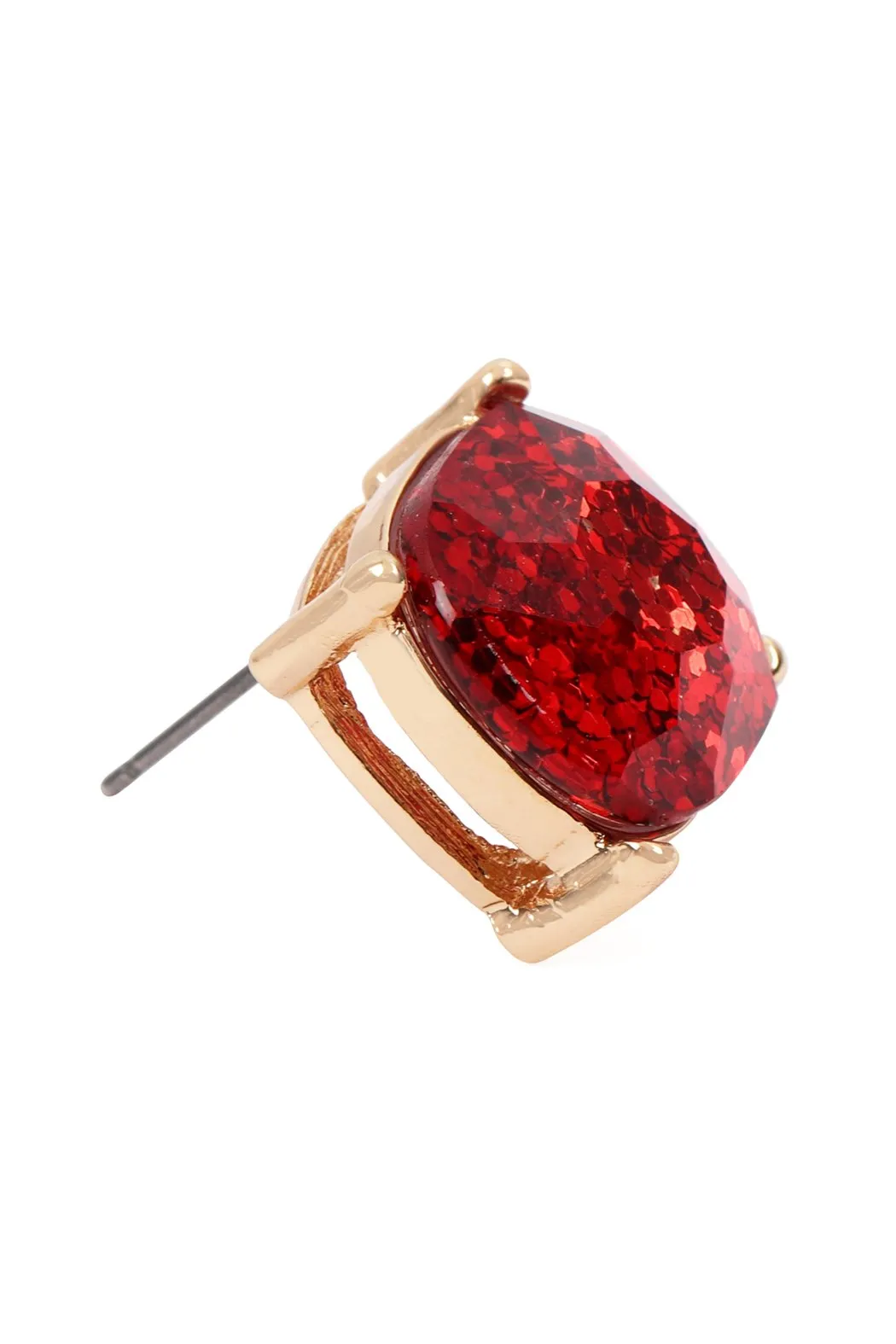 Glitter Epoxy Stud Earrings- 13 Colors