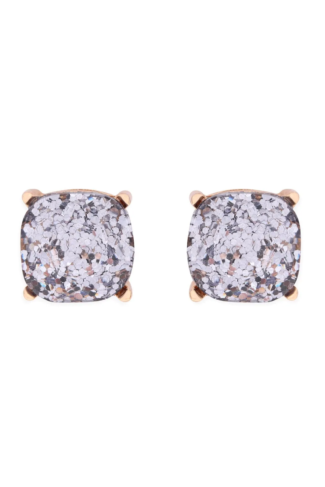 Glitter Epoxy Stud Earrings- 13 Colors