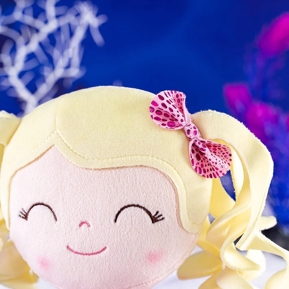 Gloveleya 12-inch Curly Hair Glitter Dolls Rose Skirt - Light Skin