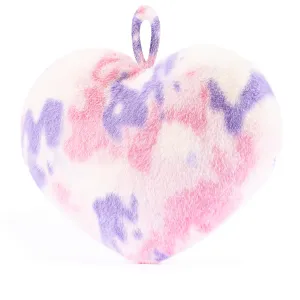 Gloveleya 17-inch Fashion Mink Velvet Plush Toy Love Heart Kids Pillow Dyeing Purple