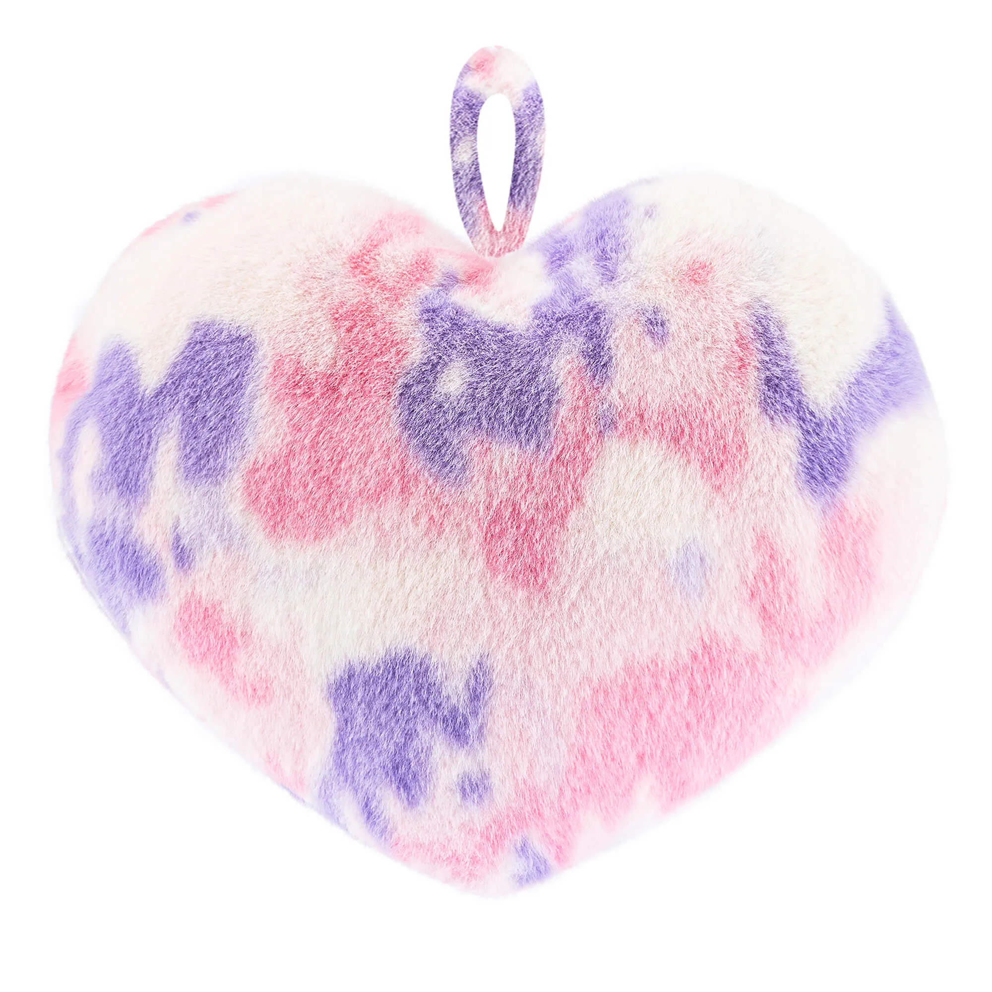 Gloveleya 17-inch Fashion Mink Velvet Plush Toy Love Heart Kids Pillow Dyeing Purple