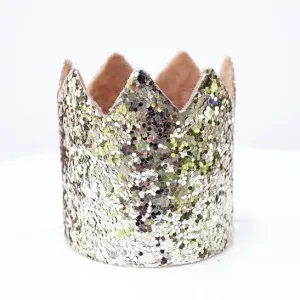 Gold Glitter Sparkles Birthday Boy or Girl Hat Party Crown Toddler Smash Cake Photo Prop