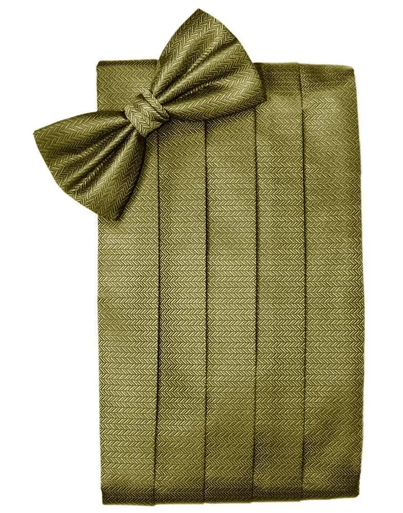 Gold Herringbone Kids Cummerbund