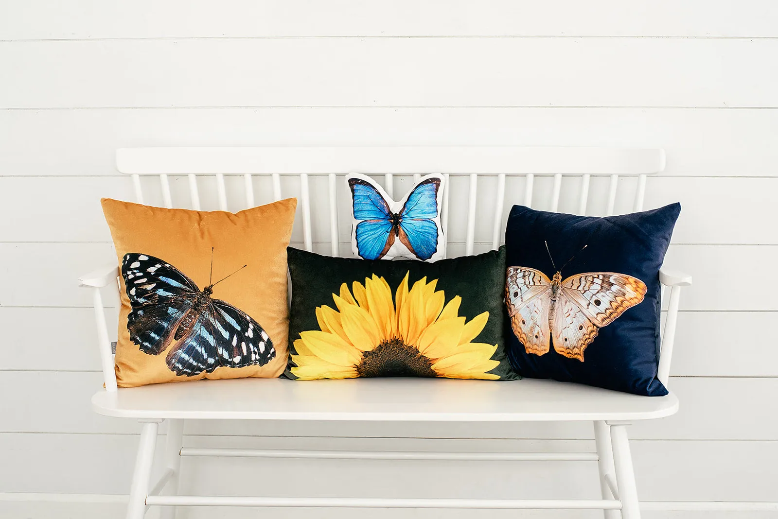 Golden Velvet Butterfly Pillow, College Student Gift, Boho Throw Pillow, Mother's Day Gift,Christmas Gift