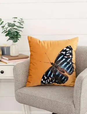 Golden Velvet Butterfly Pillow, College Student Gift, Boho Throw Pillow, Mother's Day Gift,Christmas Gift