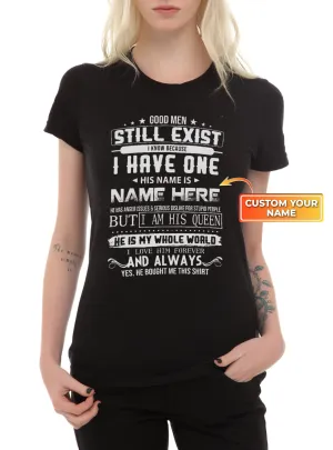 Good Man Still Exit, Personalized Name 2D Black Tshirt 01, HTA