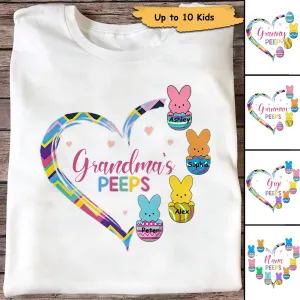 Grandma‘s Peeps Heart Easter Personalized Shirt