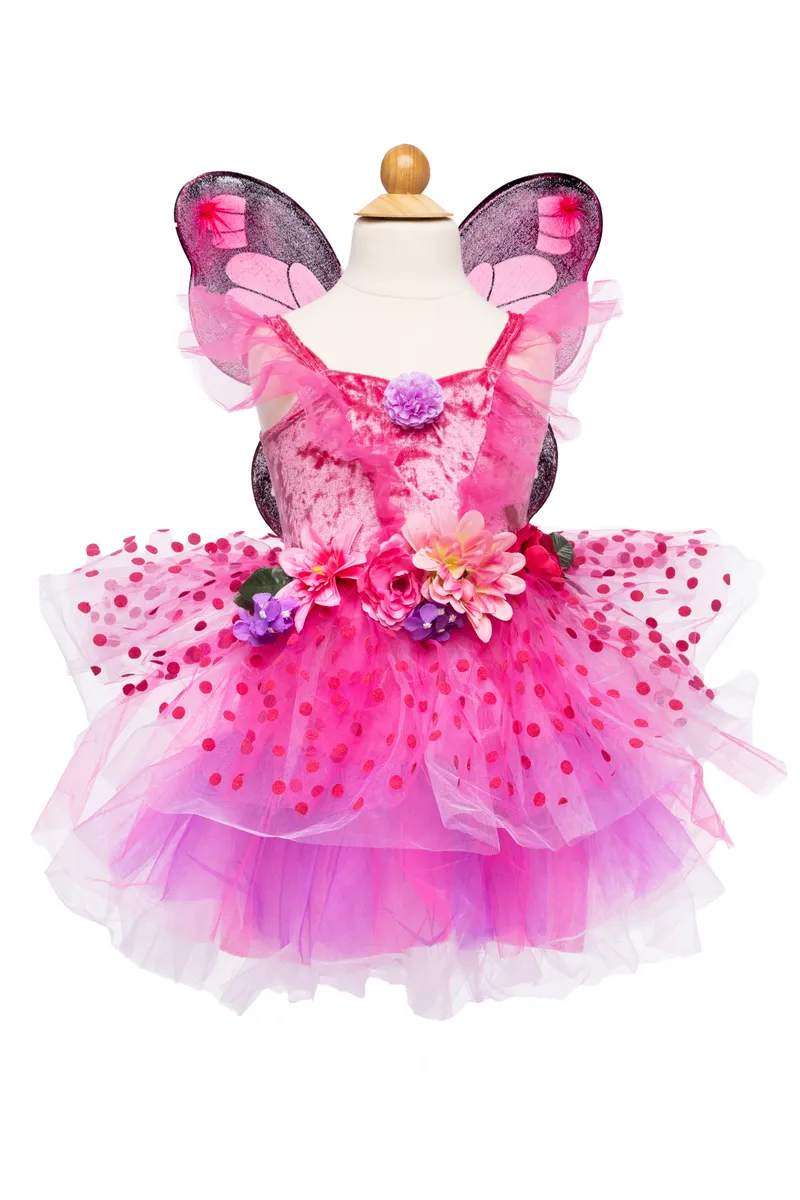 Great Pretenders Fairy Blooms Deluxe Dress & Wings, Hot Pink/Lilac, Size 5-6