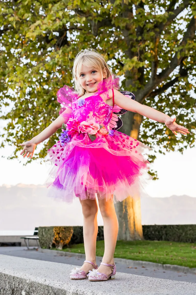 Great Pretenders Fairy Blooms Deluxe Dress & Wings, Hot Pink/Lilac, Size 5-6