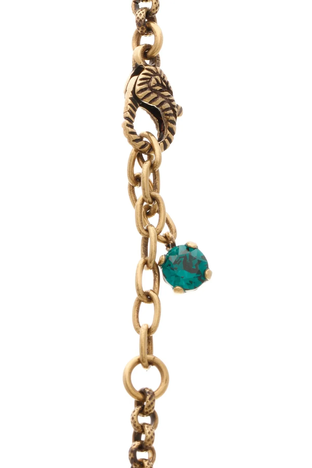 Gucci Red Crystal Double G Marmont Necklace in Gold