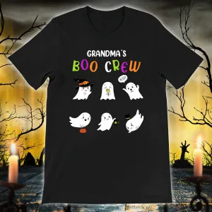 Halloween Grandma‘s Boo Crew Cute Ghost Personalized Shirt