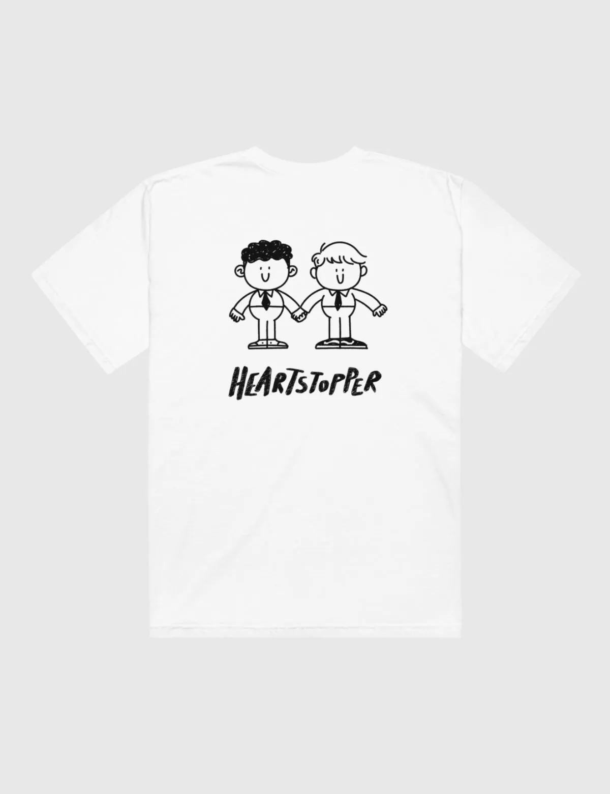 Heartstopper Unisex "Hi" Cartoon T-Shirt [White]