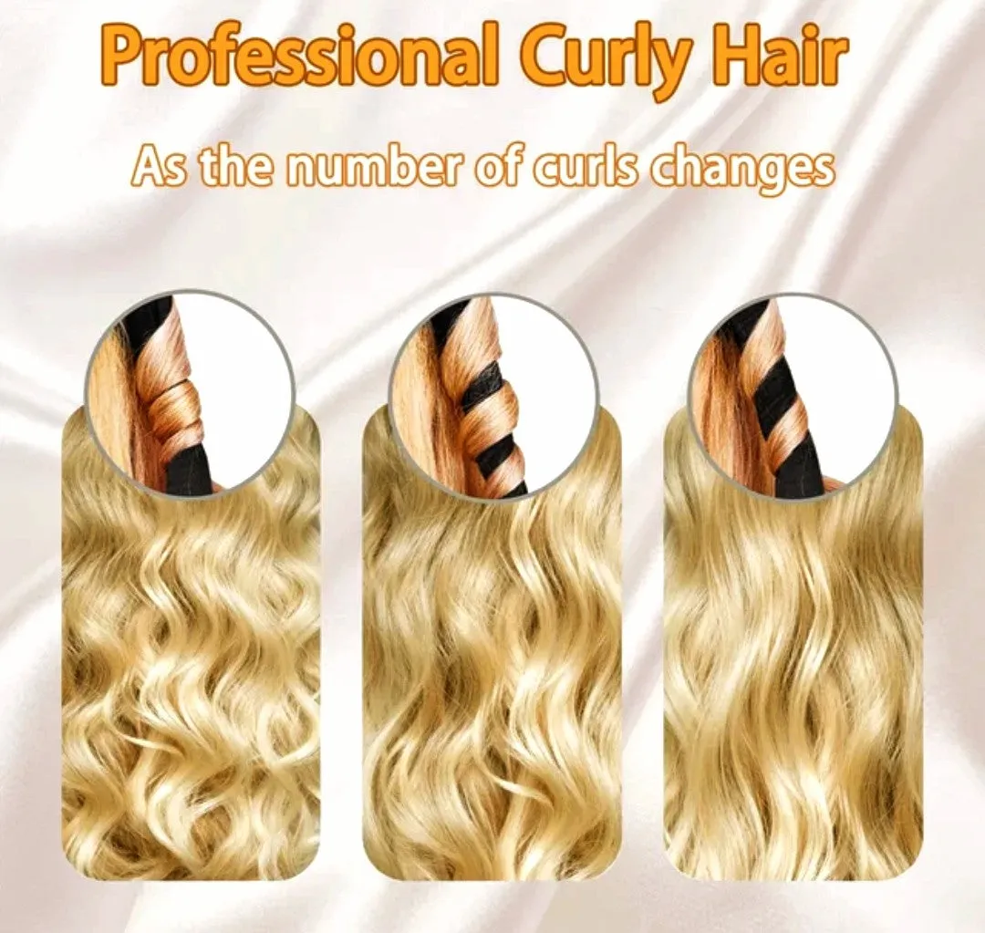 Heatless Satin Hair Curling Set Pink Purple