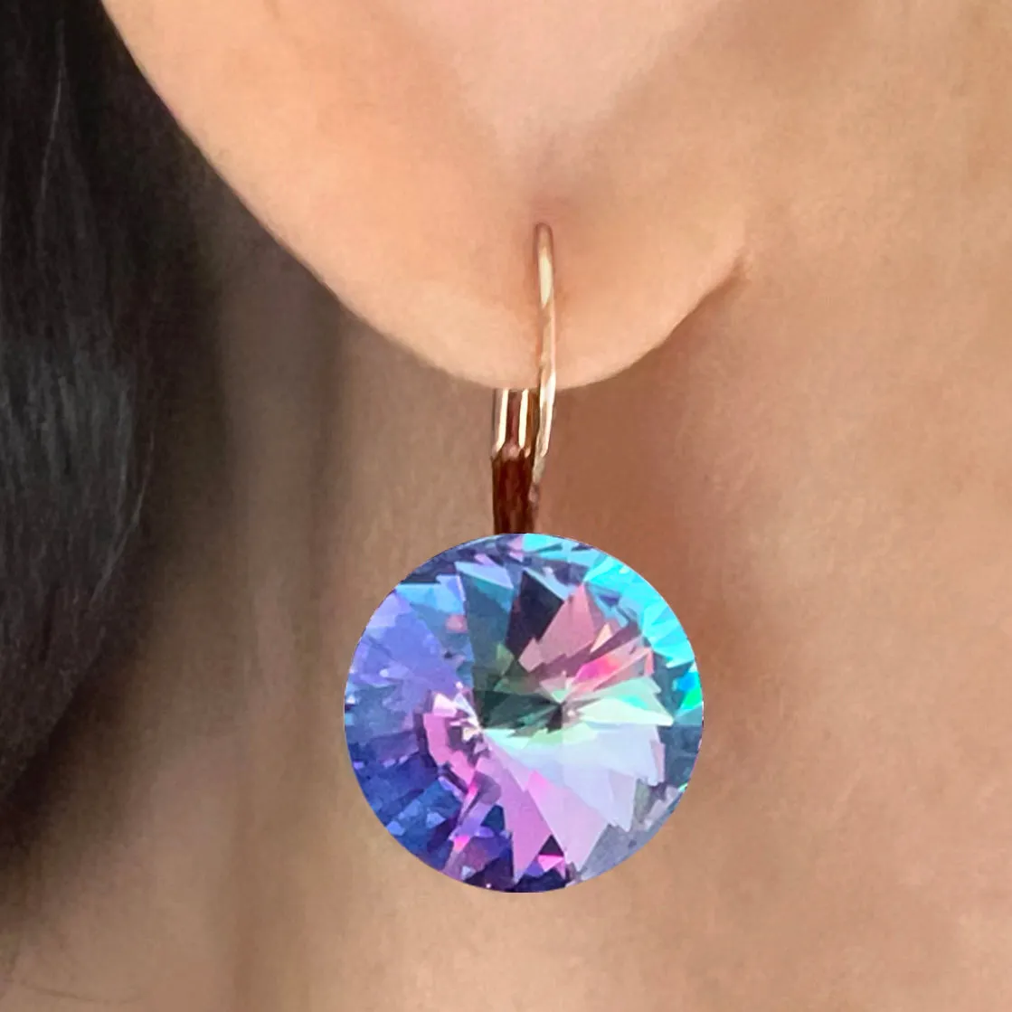 heliotrope crystal rondelle drops