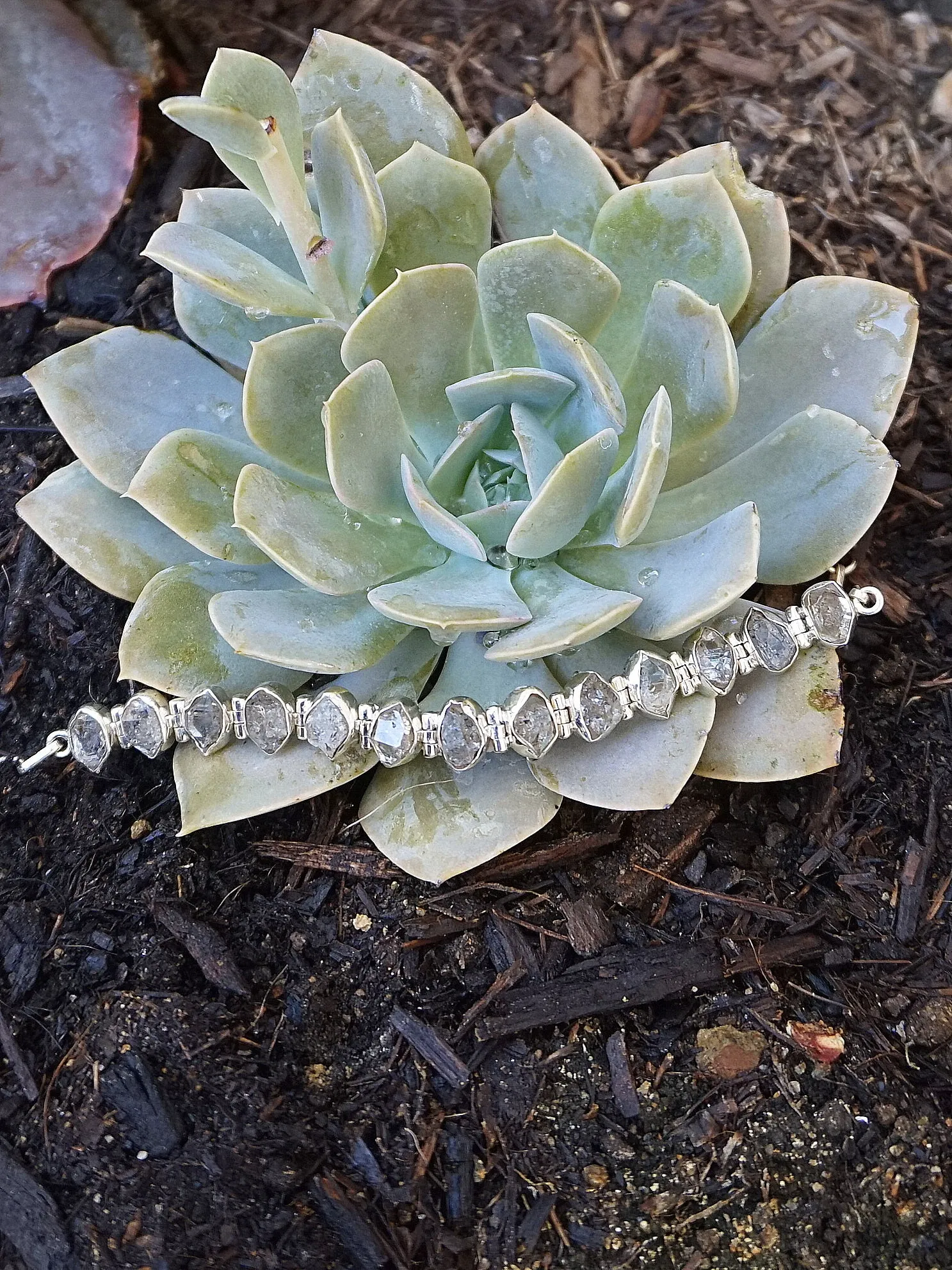 Herkimer Quartz Crystal Tennis Bracelet 1