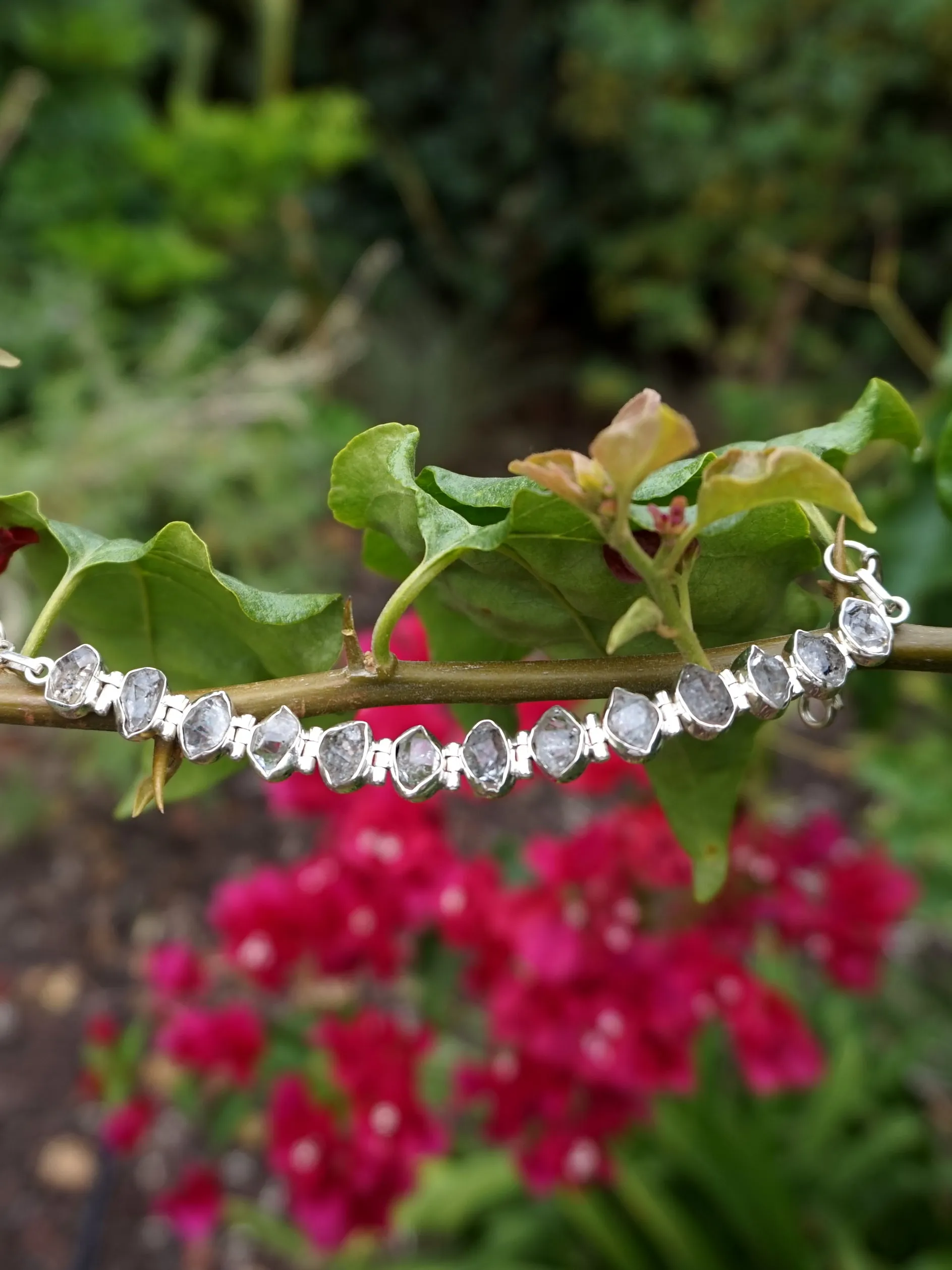 Herkimer Quartz Crystal Tennis Bracelet 1