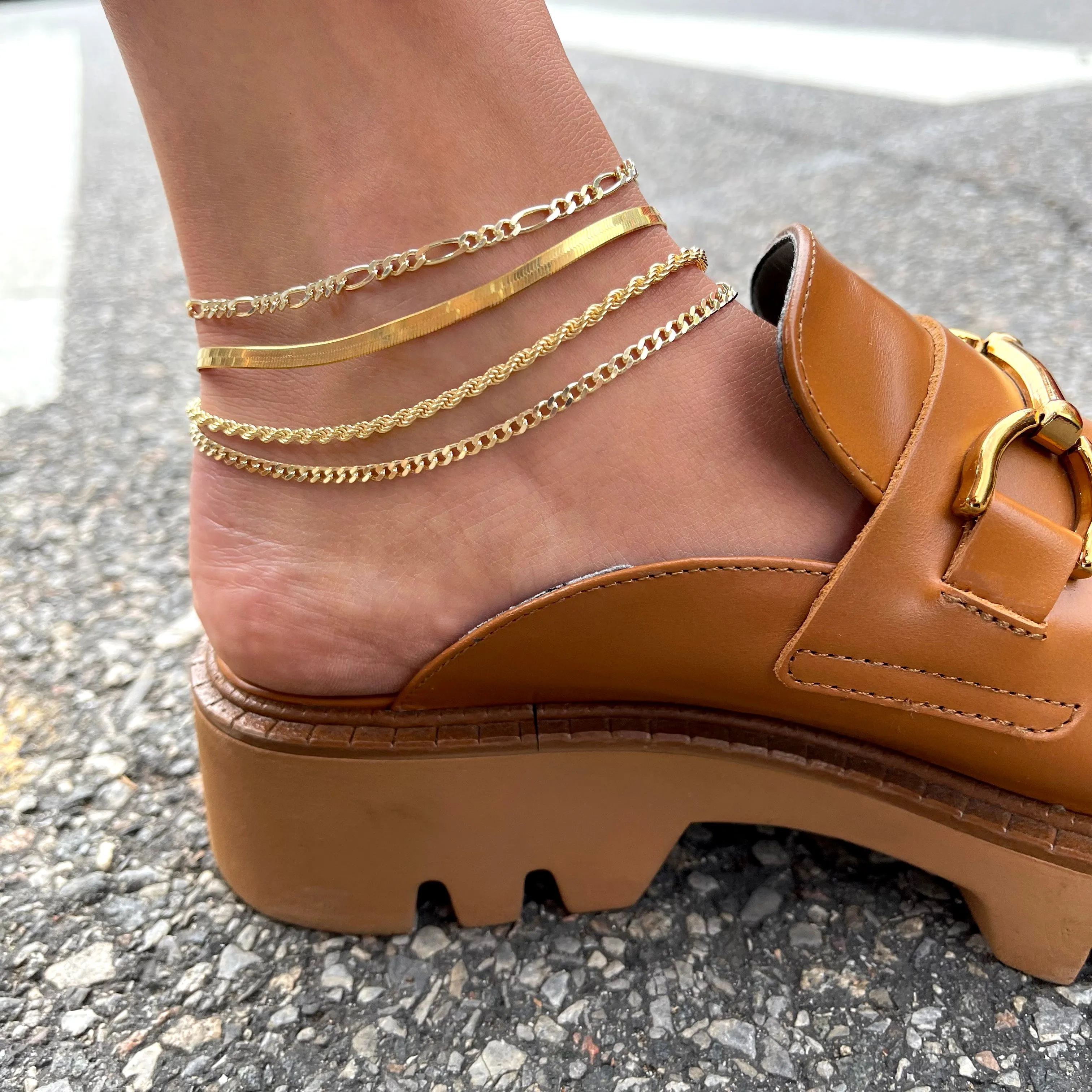 Herringbone Anklet