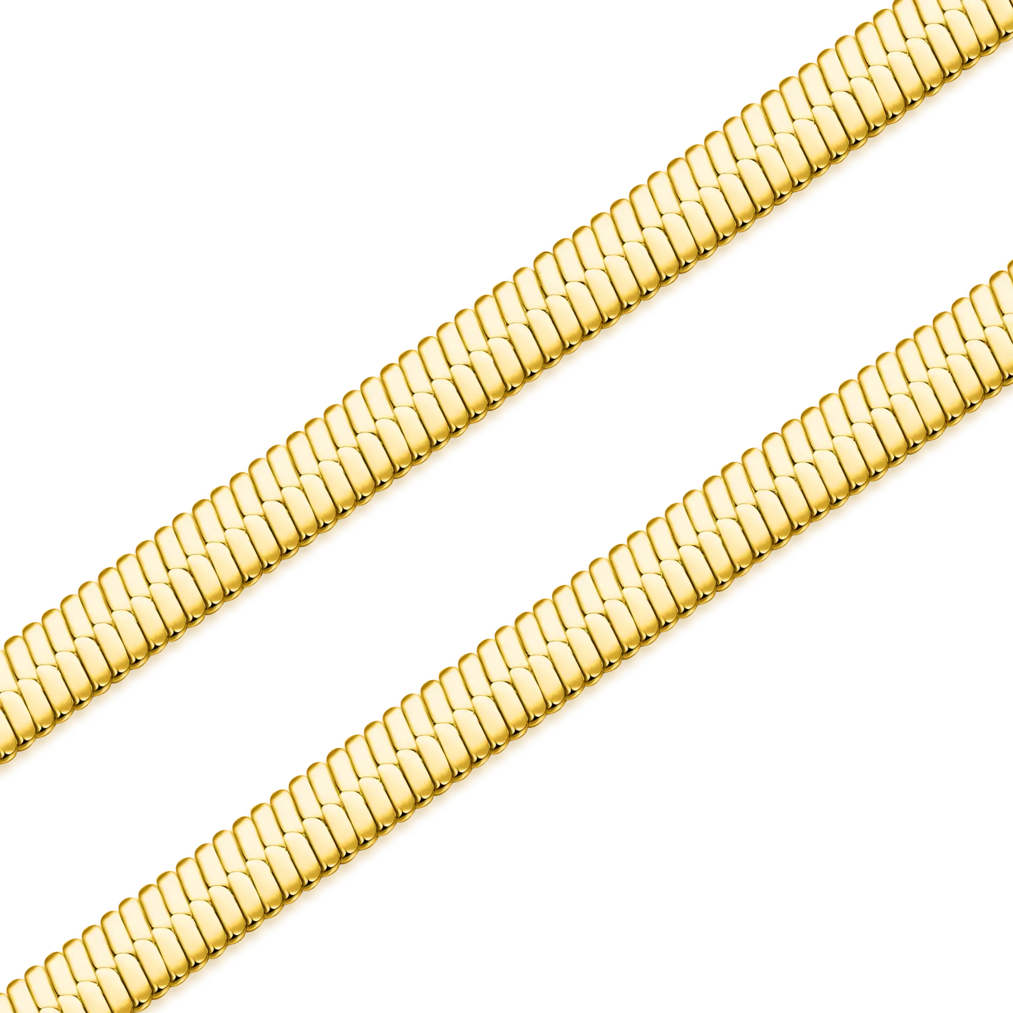 Herringbone Chain & Prism Link Chain Set - Yellow Gold