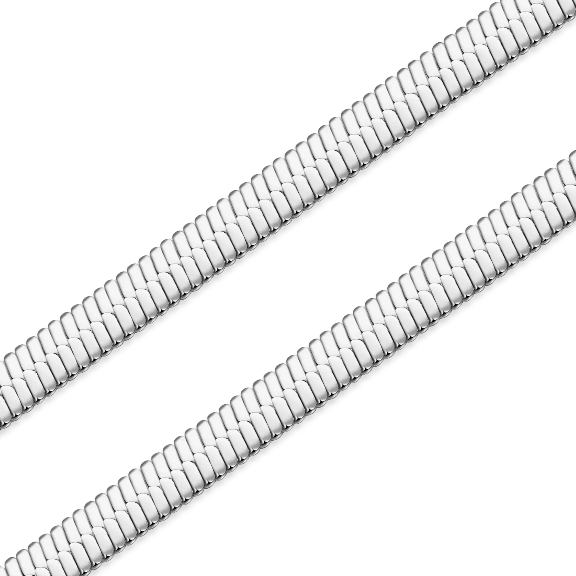 Herringbone Chain - White Gold