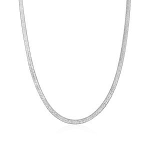 Herringbone Chain - White Gold