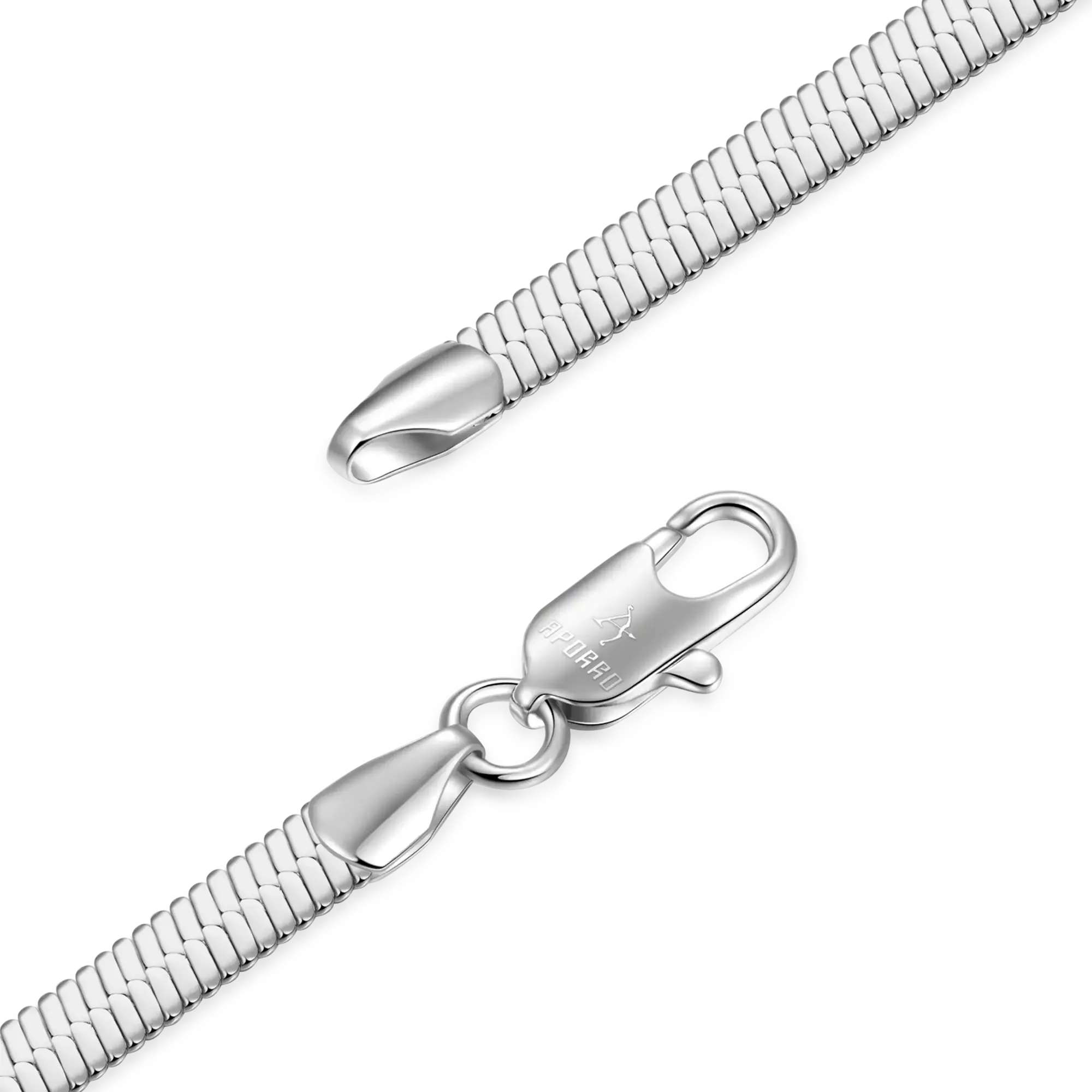 Herringbone Chain - White Gold