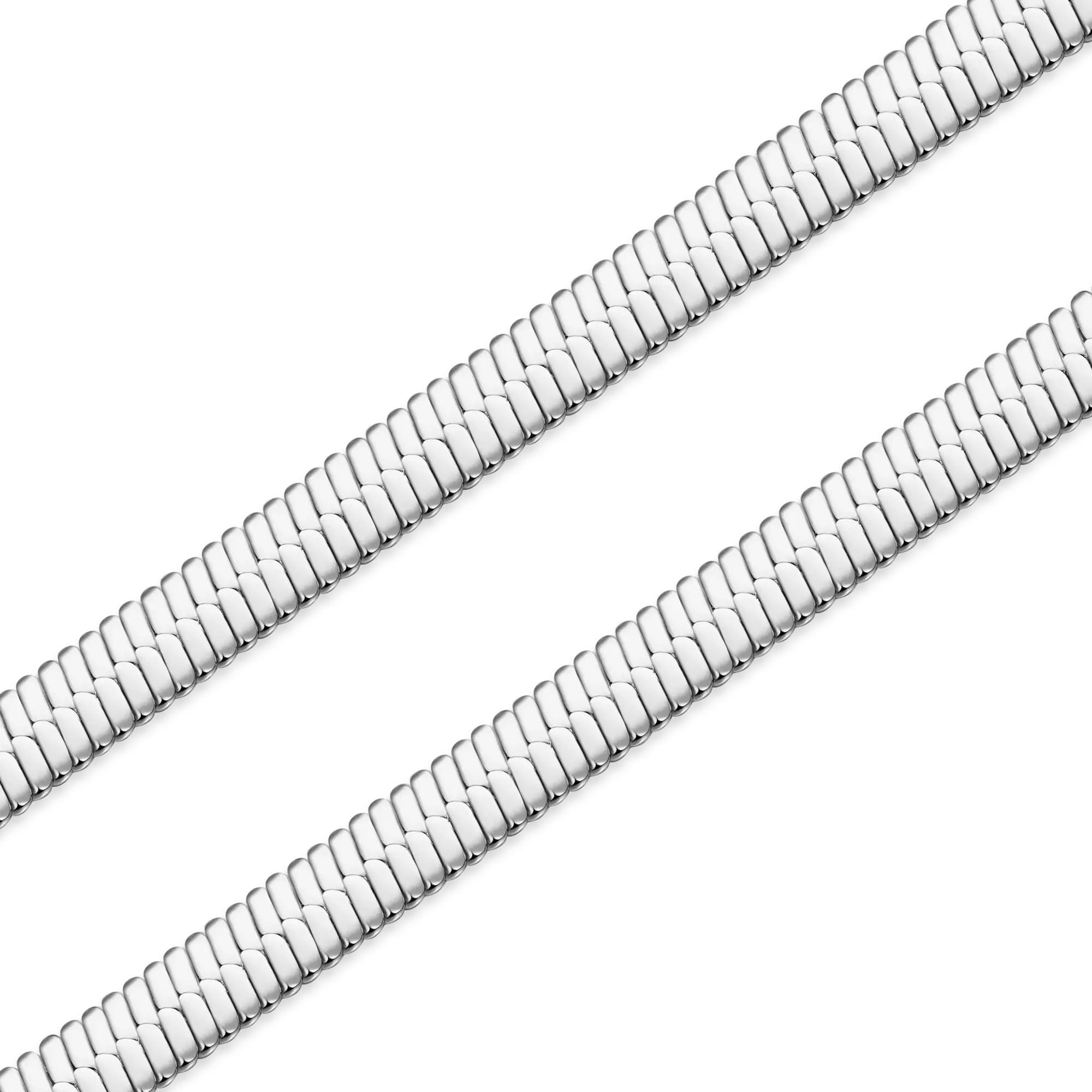 Herringbone Chain - White Gold