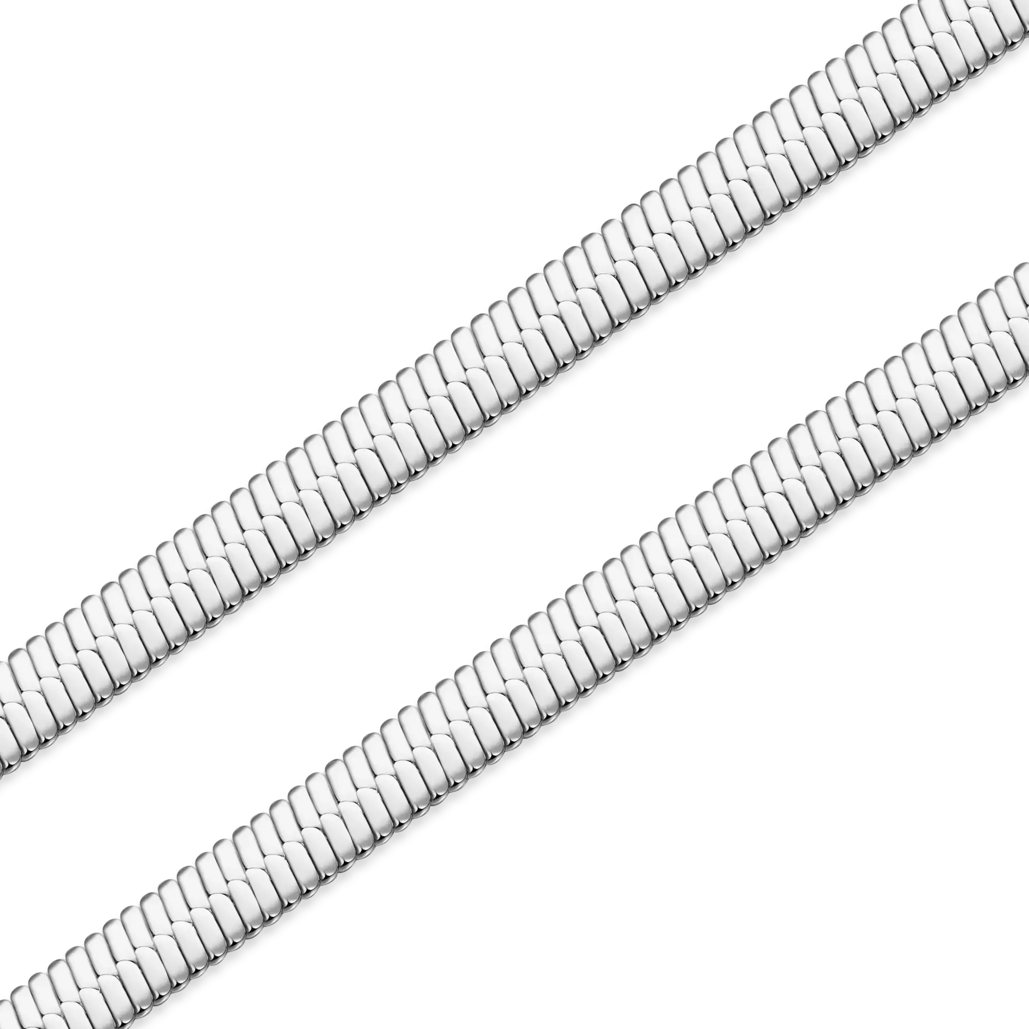 Herringbone Chain - White Gold