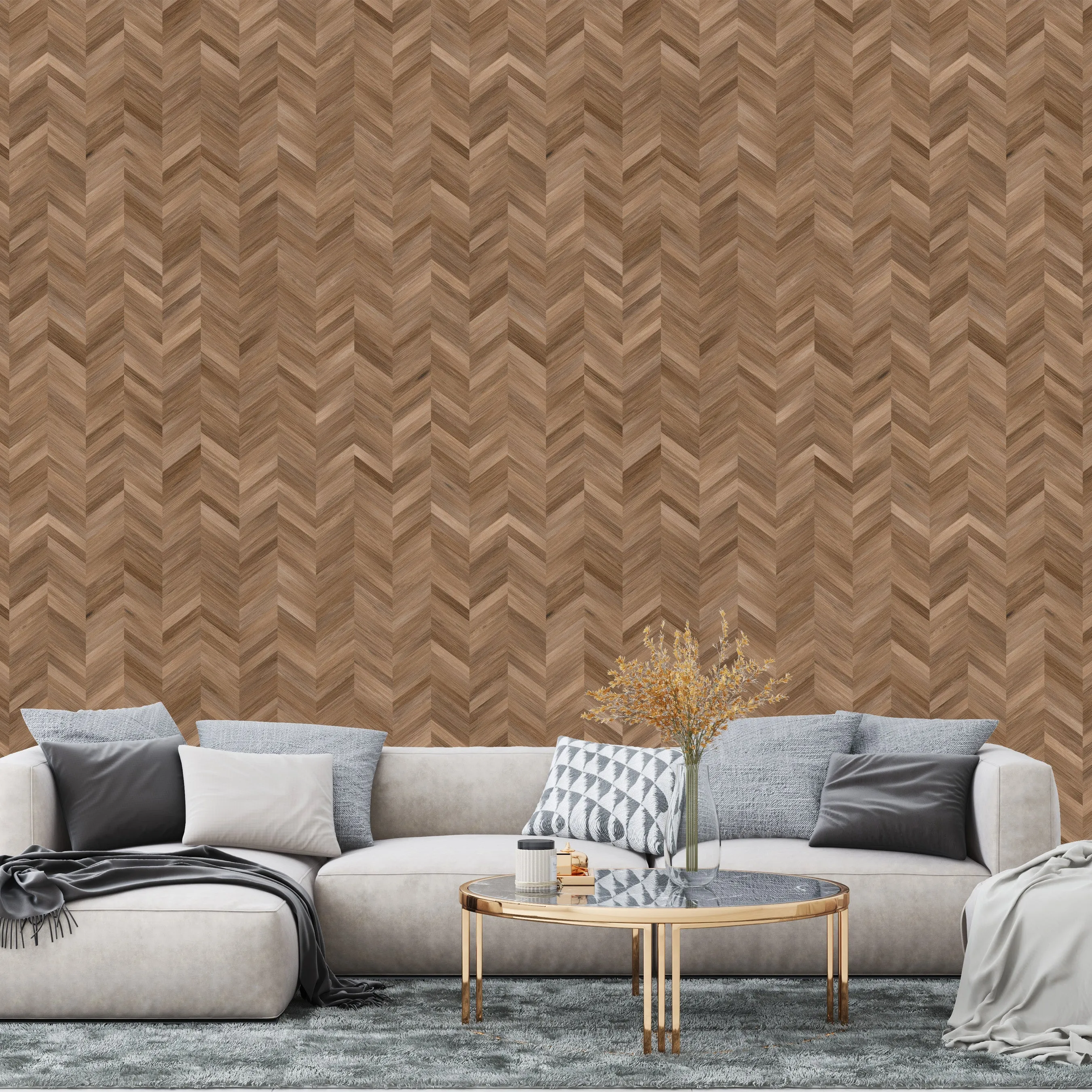 Herringbone Wood Acrylic Wall Panels Home Decor Wall Panels 2440mmm x 1220mm