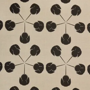 Horseshoe Crab Large Fabric - Black on Linen