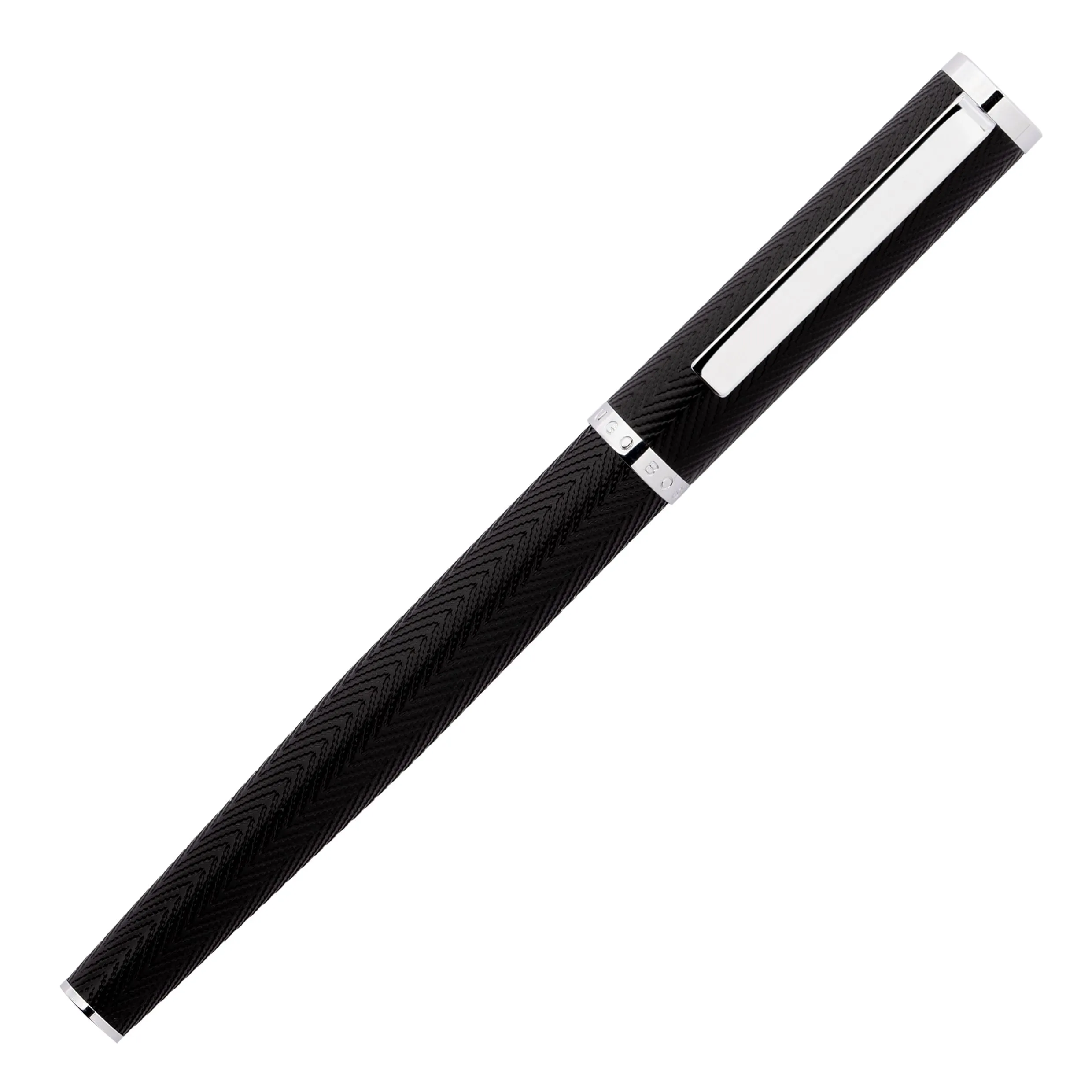 HUGO BOSS HSI1065B-Rollerball pen Formation Herringbone Chrome