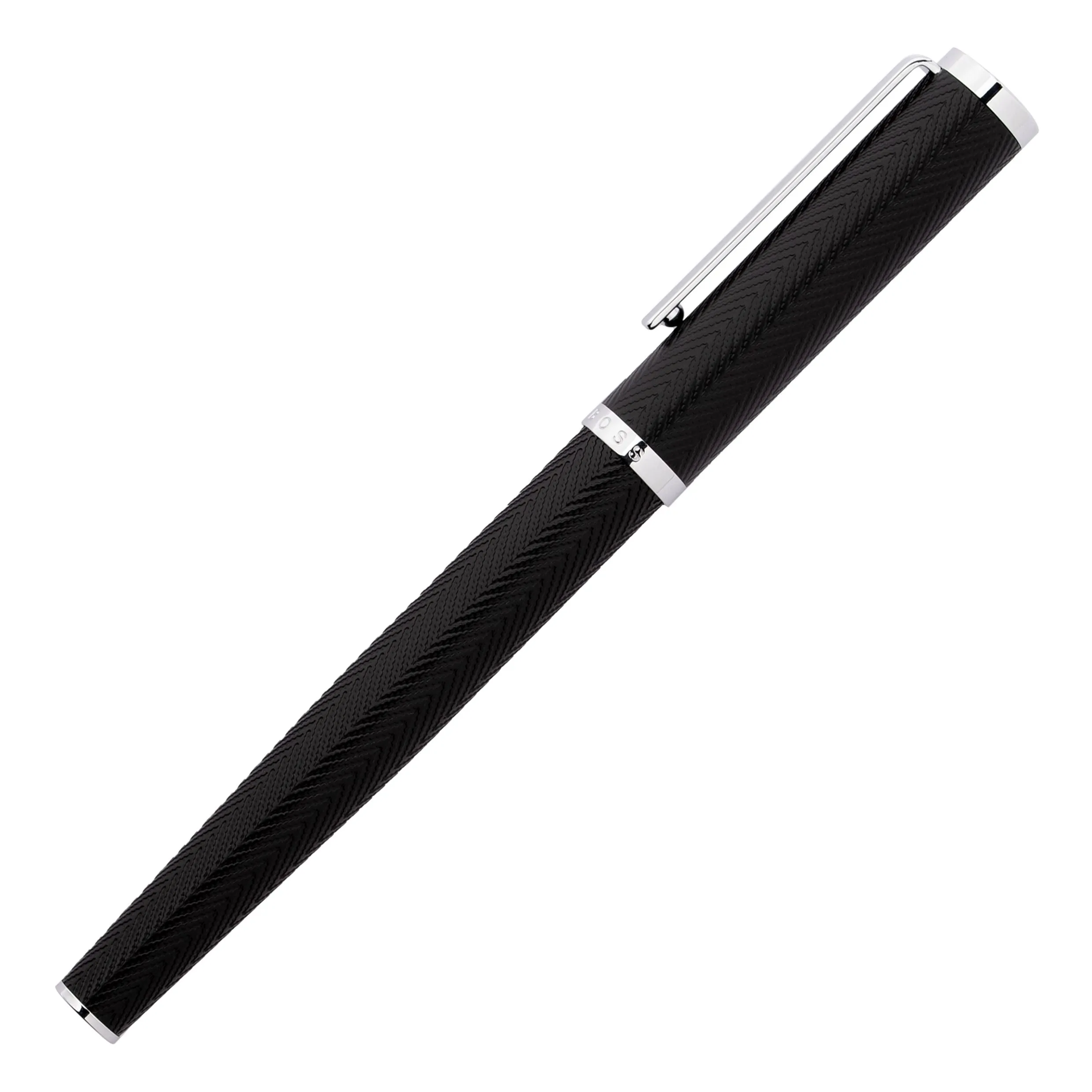 HUGO BOSS HSI1065B-Rollerball pen Formation Herringbone Chrome