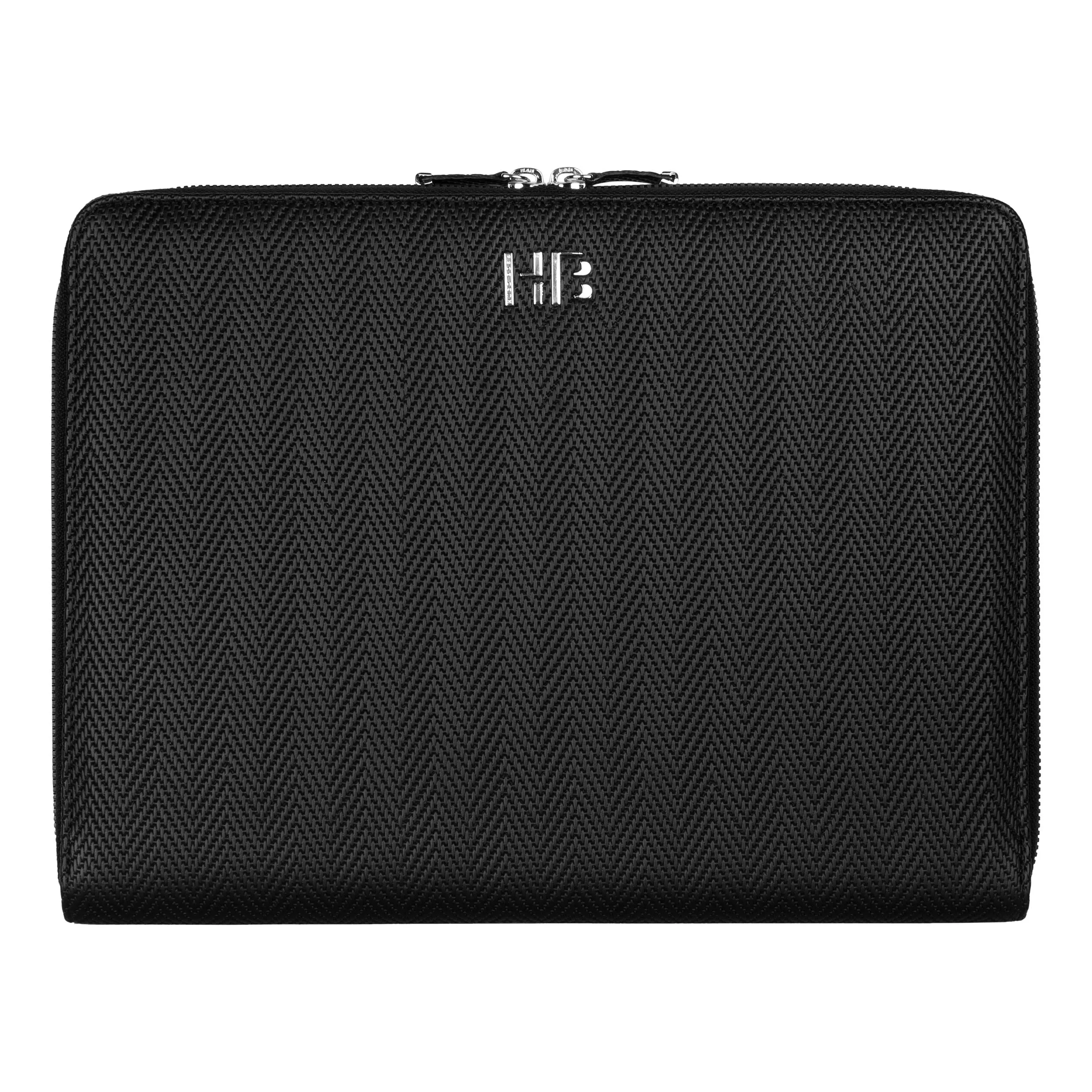 HUGO BOSS HTA106A-Conference folder zip A4 Herringbone Black