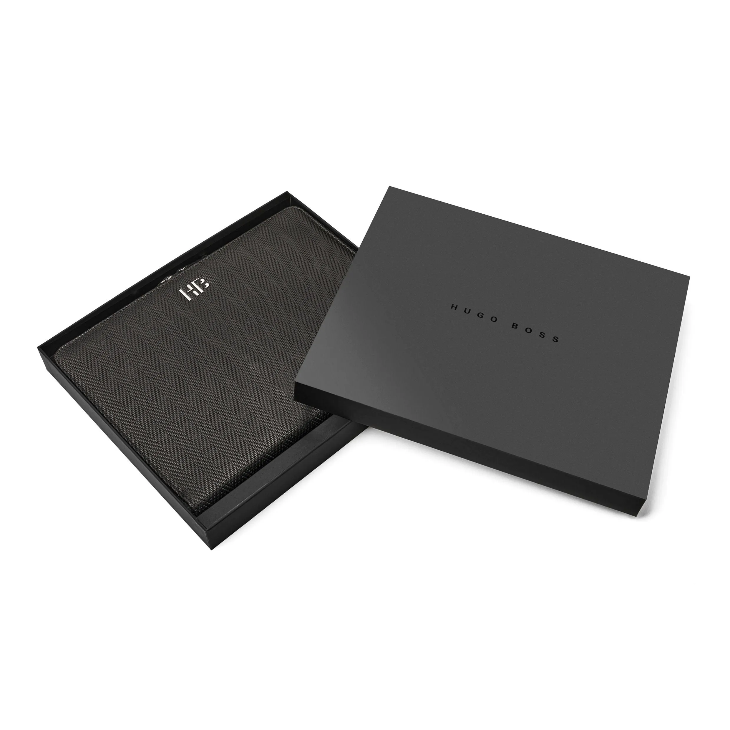HUGO BOSS HTA106A-Conference folder zip A4 Herringbone Black