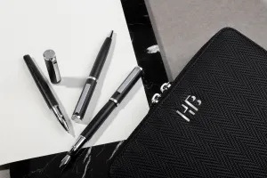 HUGO BOSS HTA106A-Conference folder zip A4 Herringbone Black
