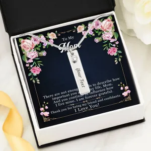 I am forever grateful-Birthstone Name Necklace for Mom