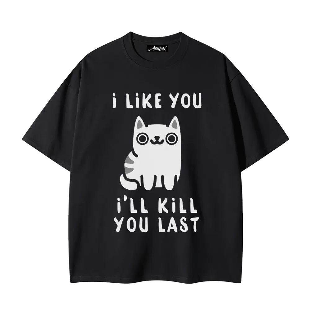 I Like You Cartoon Cat T-shirt