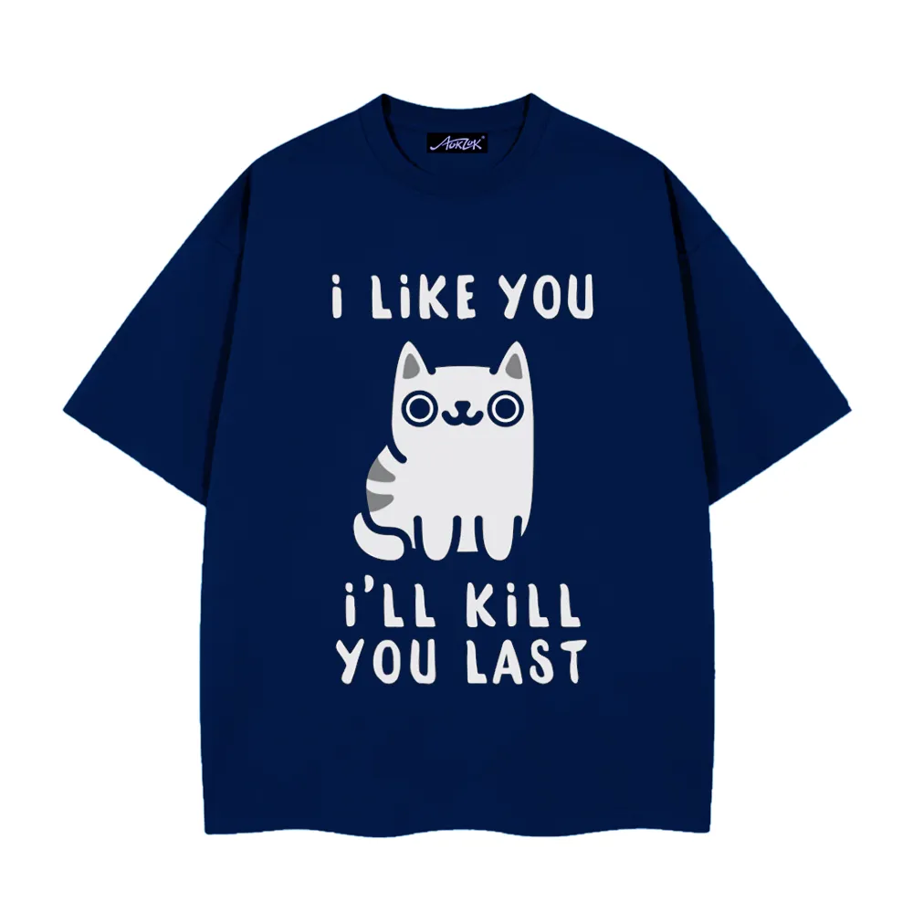 I Like You Cartoon Cat T-shirt
