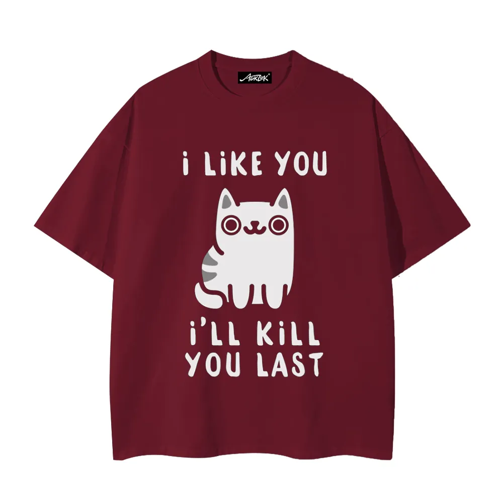 I Like You Cartoon Cat T-shirt