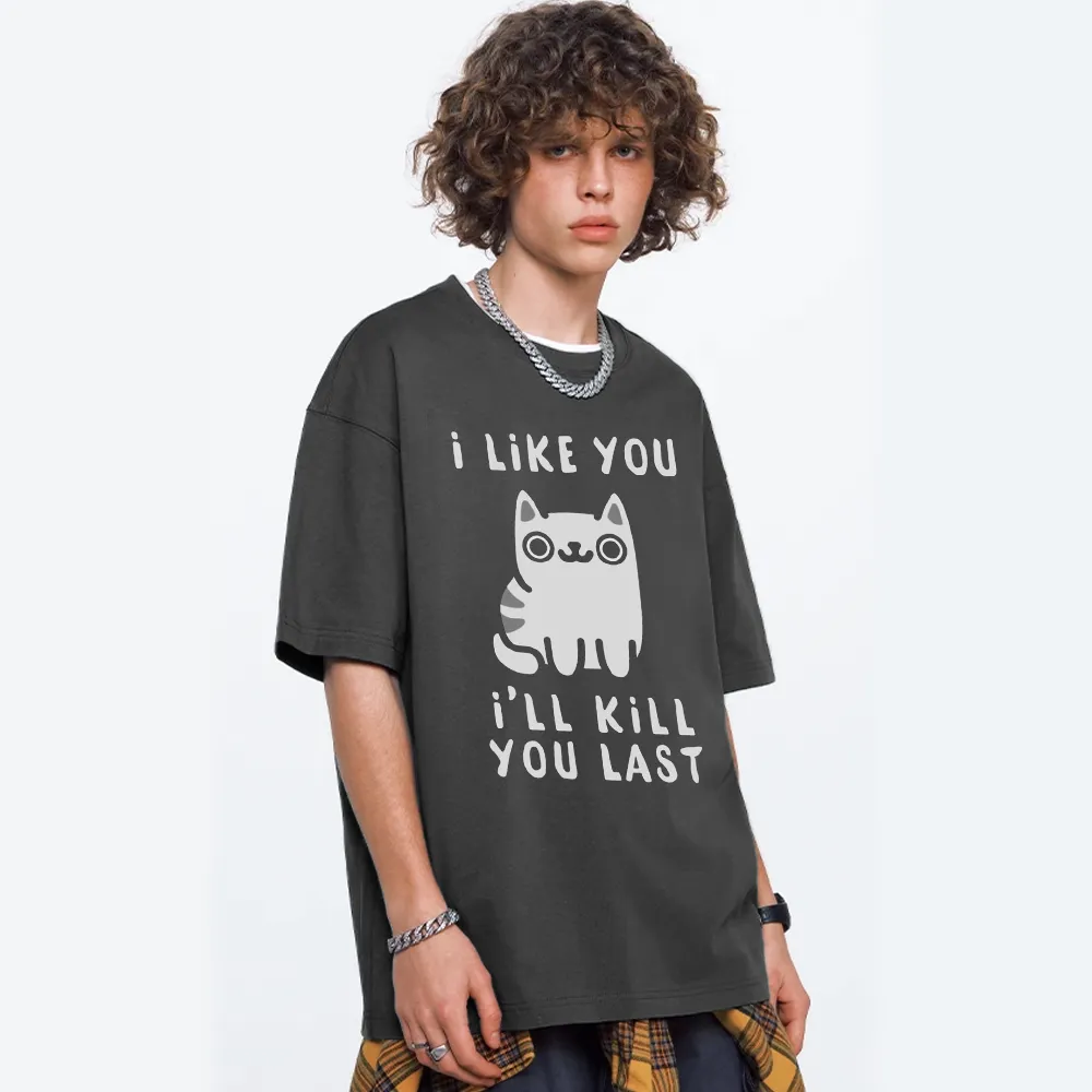 I Like You Cartoon Cat T-shirt