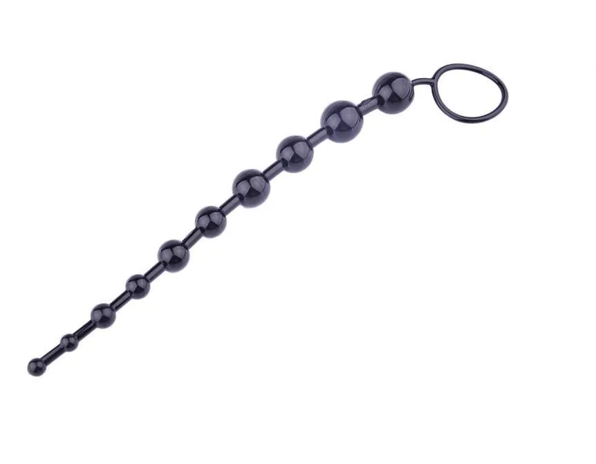 Jelly Anal Beads Orgasm Vagina Plug Play Pull Ring Ball Anal Stimulator Butt Beads  purple