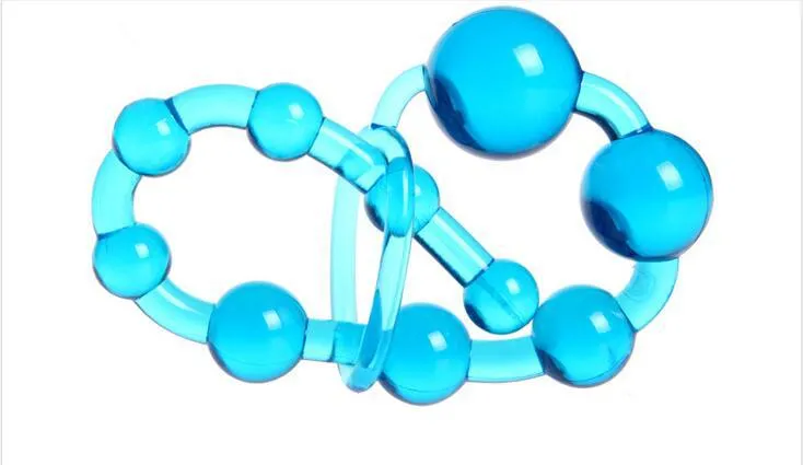 Jelly Anal Beads Orgasm Vagina Plug Play Pull Ring Ball Anal Stimulator Butt Beads  purple